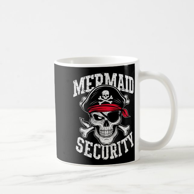 Caneca De Café Mermaid Security Rate Dad Brother Halloween  (Direita)