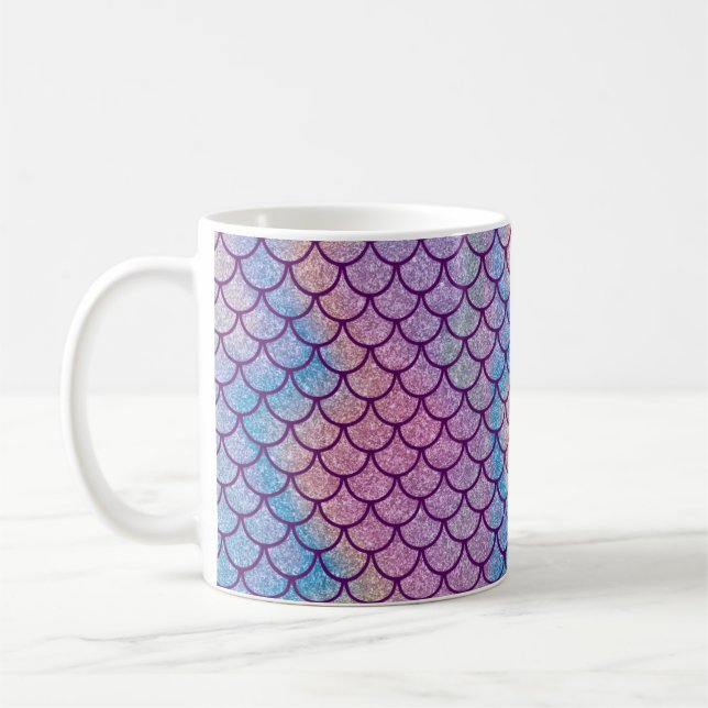 Caneca De Café Mermaid Shimmer Scale Classic Mug (Esquerda)