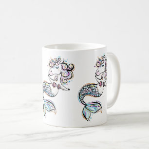 Caneca De Café Mermaid Unicorn