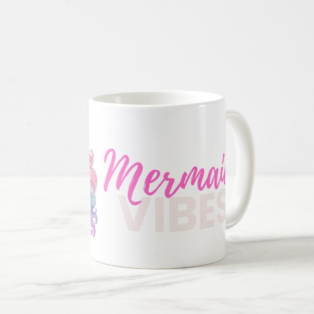 Caneca De Café Mermaid Vibes Mug (Frente Esquerda)