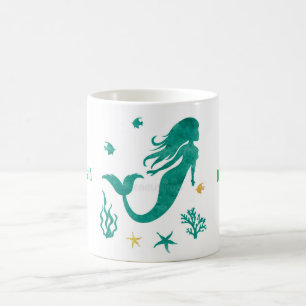 Caneca De Café Mermaid Vibes Teal