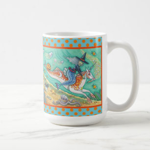 CANECA DE CAFÉ MERMAID WITCH, HALLOWEEN MERHORSE PONY CLASSIC MUG