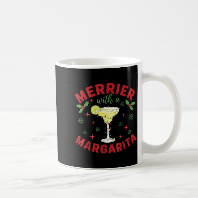 Caneca De Café Merrier With A Margarita Christmas  (Direita)