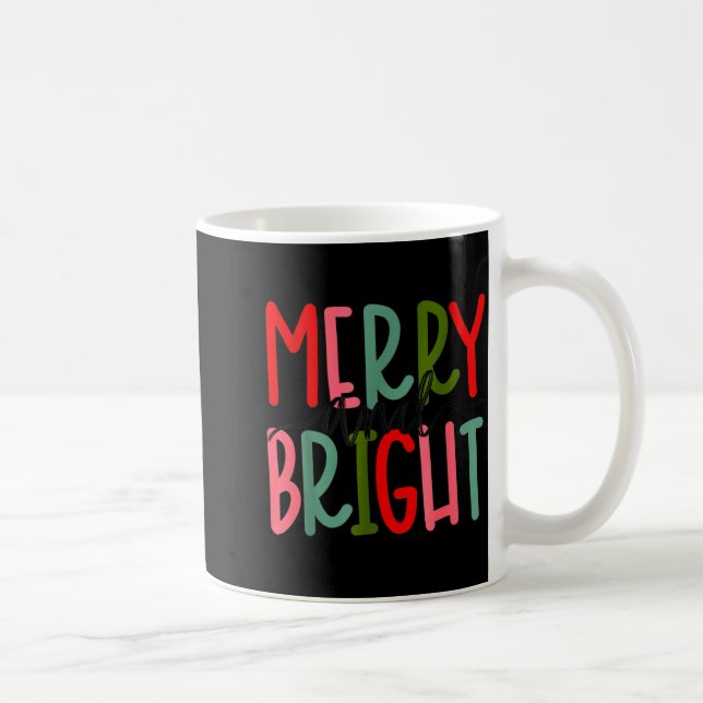 Caneca De Café Merry And Bright Christmas Women Girls Kids Toddle (Direita)