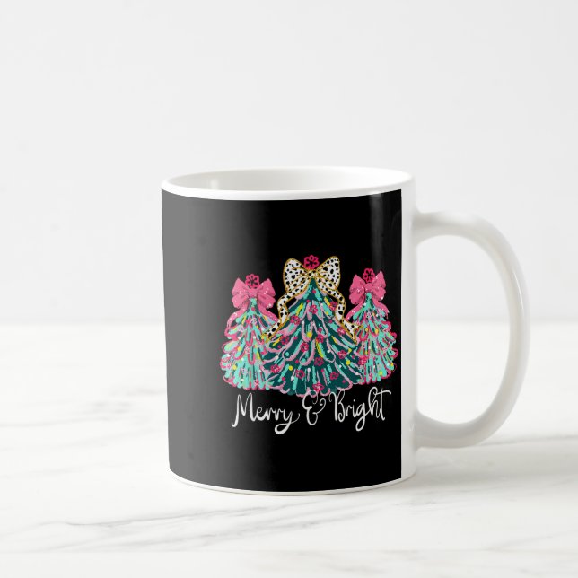 Caneca De Café Merry And Bright Nk Christmas Tree Xmas Holiday Wo (Direita)