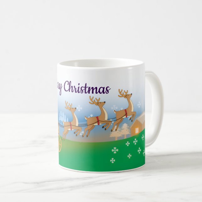 Caneca De Café Merry & Bright Christmas Mug (Frente Esquerda)