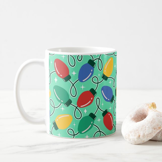 Caneca De Café Merry & Bright Lights (Com Donut)