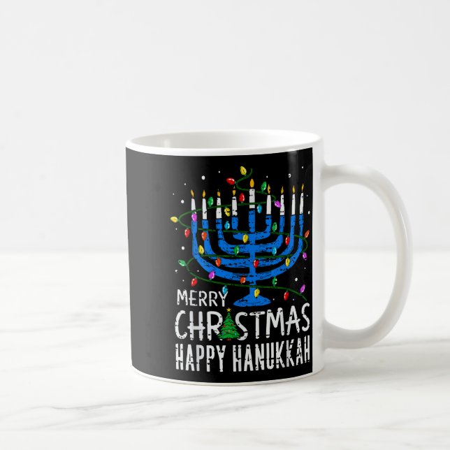 Caneca De Café Merry Chrismukkah Happy Christmas Hanukkah Chanuka (Direita)