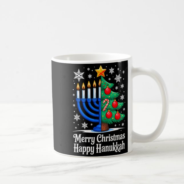 Caneca De Café Merry Chrismukkah Happy Christmas Hanukkah Matchin (Direita)