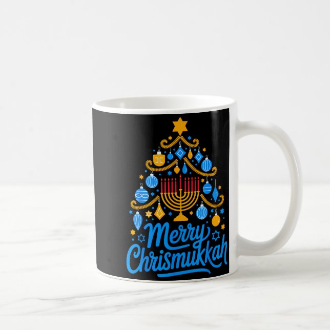 Caneca De Café Merry Chrismukkah Holiday Hanukkah Family Matching (Direita)