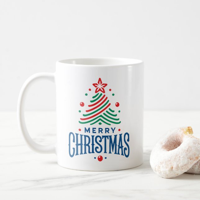 Caneca De Café Merry Christmas 1 (Com Donut)