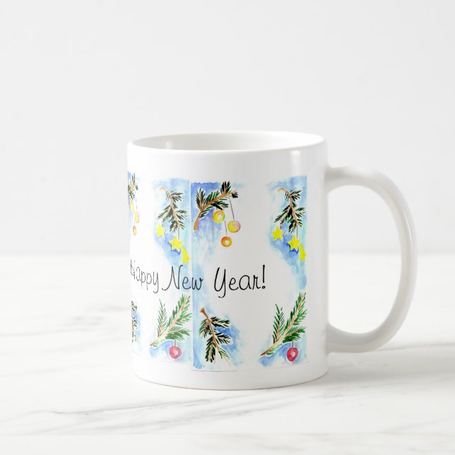 Caneca De Café Merry Christmas and a Happy Year New! (Direita)