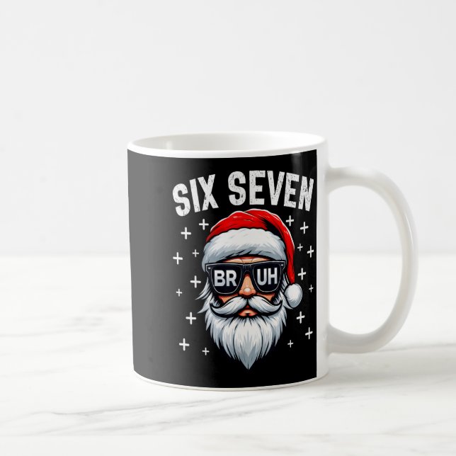Caneca De Café Merry Christmas Bruh Santa Face 67 Meme Funny Sayi (Direita)