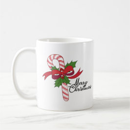 Caneca De Café Merry Christmas Candy Cane