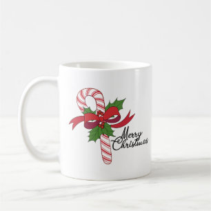 Caneca De Café Merry Christmas Candy Cane