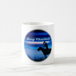 Caneca De Café Merry Christmas Cowboy Rider