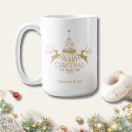 Caneca De Café Merry Christmas Custom Name for Corporate Team