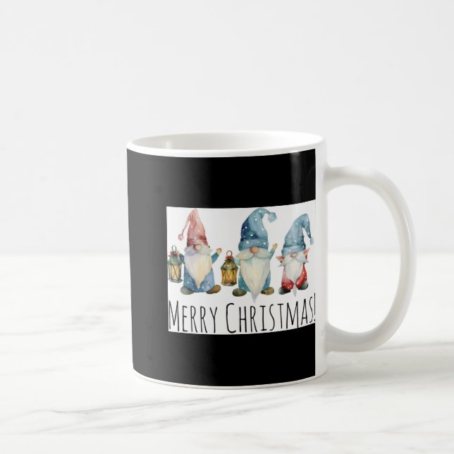 Caneca De Café Merry Christmas Cute Christmas Gnomes T Shirt  (Direita)