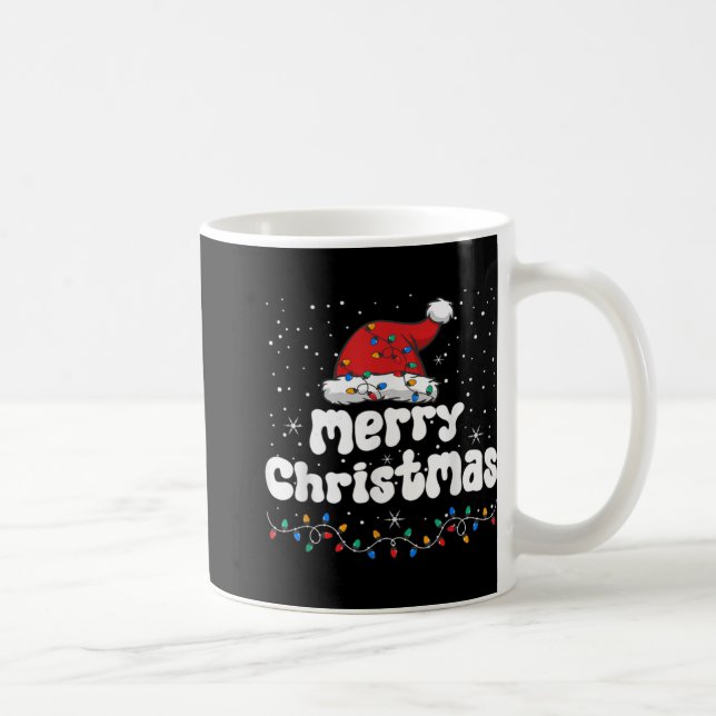 Caneca De Café Merry Christmas Family Matching Xmas Santa Hat Xma (Direita)