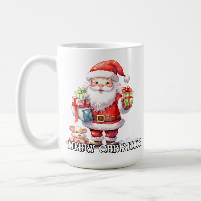 Caneca De Café Merry Christmas From Santa Claus (Esquerda)