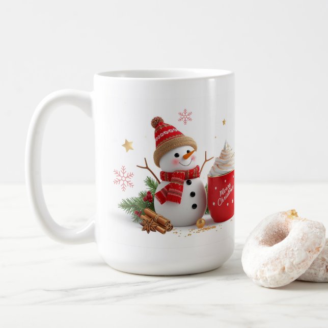 Caneca De Café Merry Christmas Gift  (Com Donut)