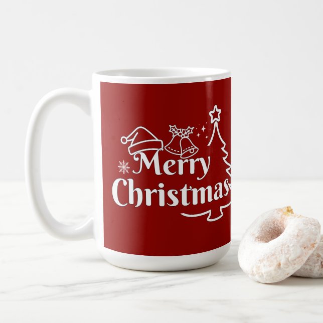 Caneca De Café Merry Christmas Gift  (Com Donut)