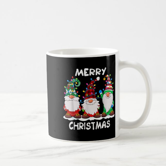 Caneca De Café Merry Christmas Gnomes Xmas Family Men Women  (Direita)
