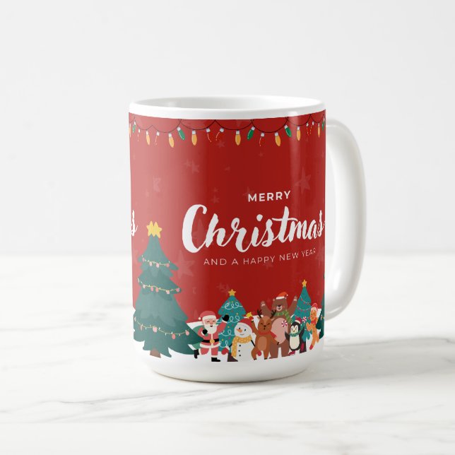 Caneca De Café 🎄 Merry Christmas & Happy New Year – A Magical Wi (Frente Esquerda)