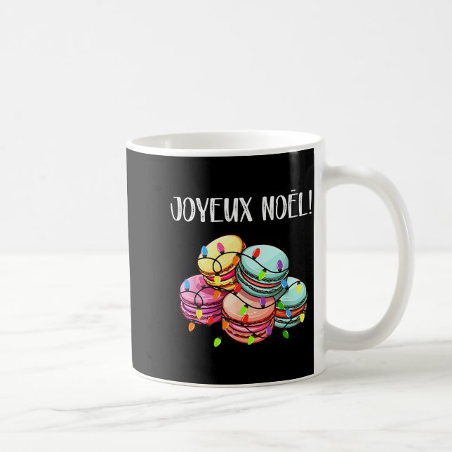 Caneca De Café Merry Christmas In French _ Macarons Joyeux Noel  (Direita)