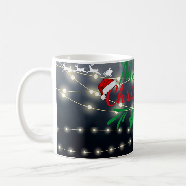 Caneca De Café Merry Christmas Lights (Esquerda)