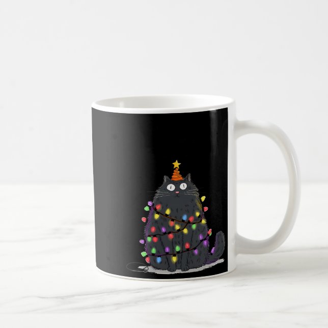 Caneca De Café Merry Christmas Meowy Cats Tree Lovers Cute Catmas (Direita)