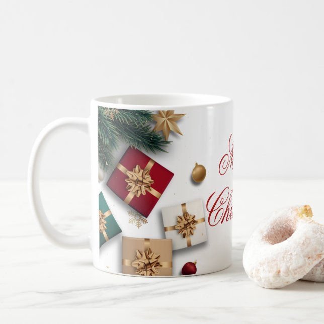 Caneca De Café Merry Christmas Mug (Com Donut)