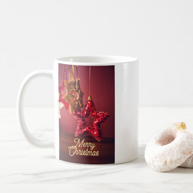Caneca De Café “Merry Christmas” Mug – Festive Holiday Drinkware (Com Donut)