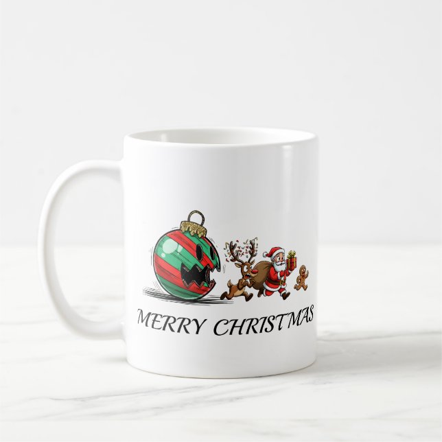 Caneca De Café Merry Christmas Ornament Monster (Esquerda)