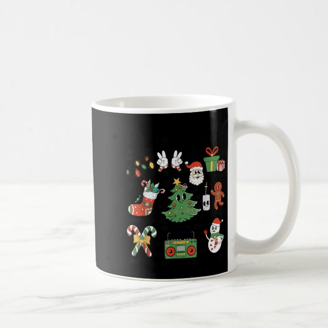 Caneca De Café Merry Christmas Pajamas Family Matching Xmas Tree  (Direita)