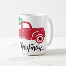 Caneca De Café Merry Christmas Red Truck Mug | Festive Holiday Co
