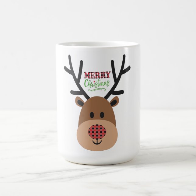 Caneca De Café Merry Christmas Reindeer (Centro)