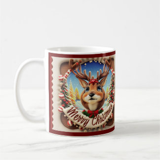 Caneca De Café Merry Christmas Reindeer Mug