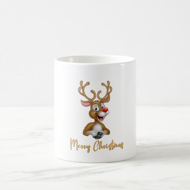 Caneca De Café Merry Christmas Rudolf Tasse (Centro)