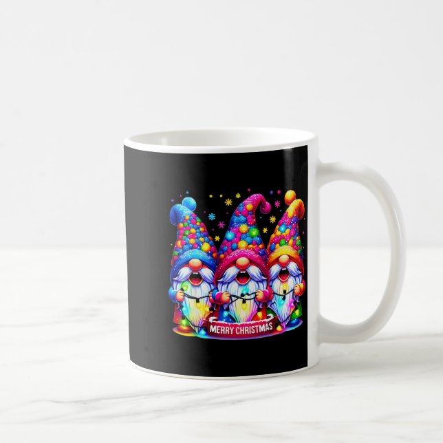 Caneca De Café Merry Christmas Three Gnomes Xmas Family Men Women (Direita)