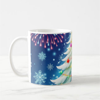 Caneca De Café Merry Christmas Tree Festive Wall Art – Seasonal D