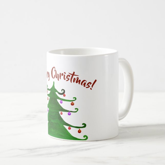 Caneca De Café Merry Christmas Tree Mug (Frente Esquerda)