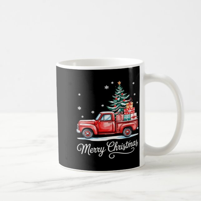 Caneca De Café Merry Christmas Truck Funny Tree Essential  (Direita)