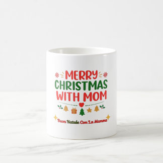 Caneca De Café Merry Christmas With Mom – Bilingual Holiday