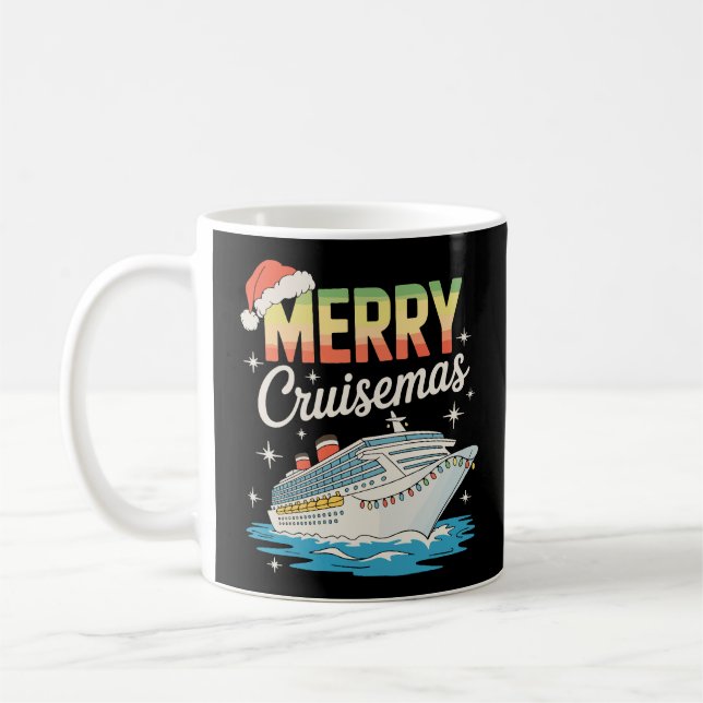 Caneca De Café Merry Cruisemas Cruise Ship Xmas Family Christmas (Esquerda)