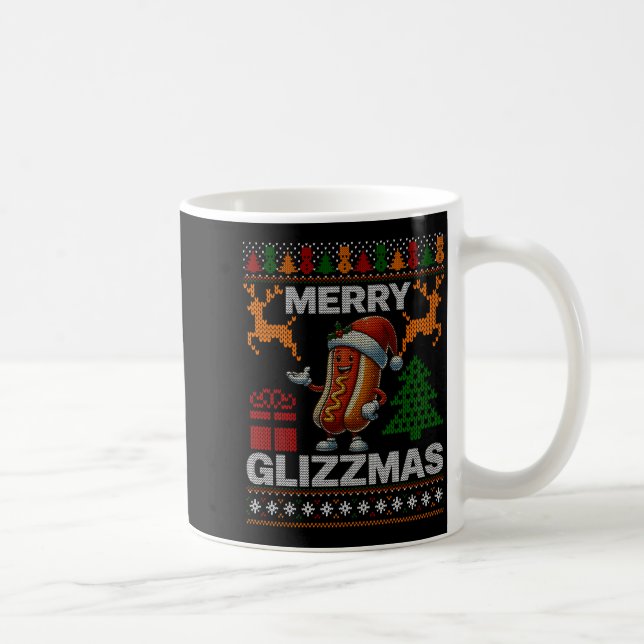 Caneca De Café Merry Glizzmas -christmas Glizy Matching Family Ug (Direita)