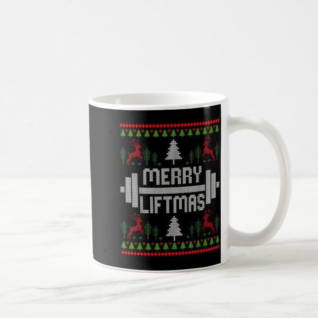 Caneca De Café Merry Liftmas - Trainer Ugly Style Christmas  (Direita)