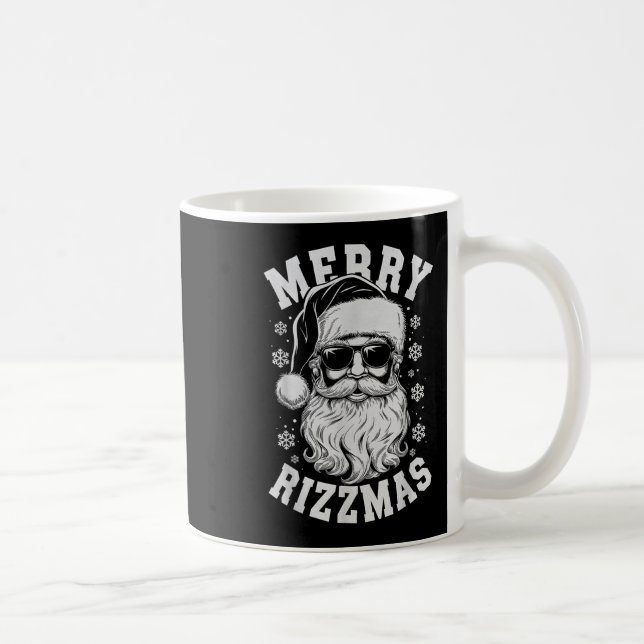 Caneca De Café Merry Rizzmas Funny Christmas Santa Claus Happy Ch (Direita)