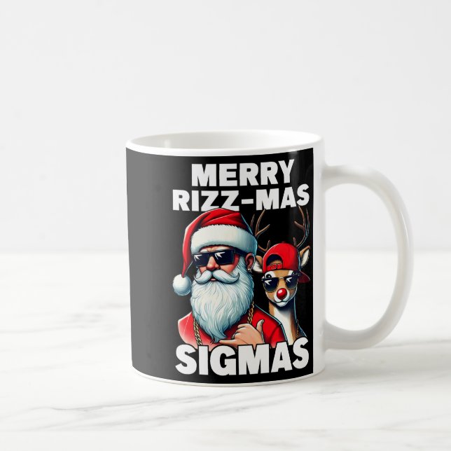 Caneca De Café Merry Rizzmas Sigmas Gen Alpha Funny Christmas San (Direita)