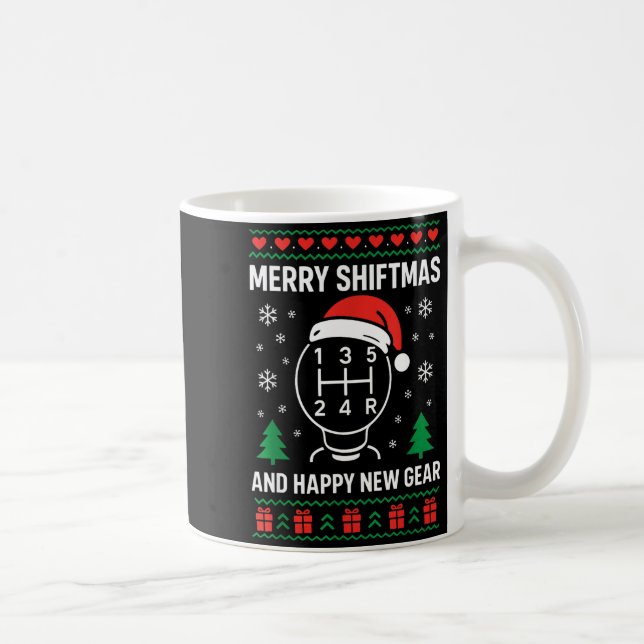 Caneca De Café Merry Shiftmas And Happy New Manual Driver Christm (Direita)
